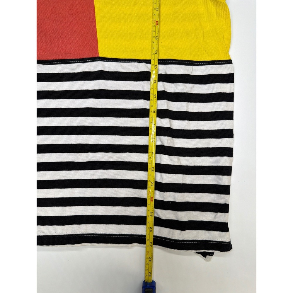 Evolution In Design‎ Mens Colorblock Striped Polo Shirt Multi Color Size Medium - Picture 9 of 9